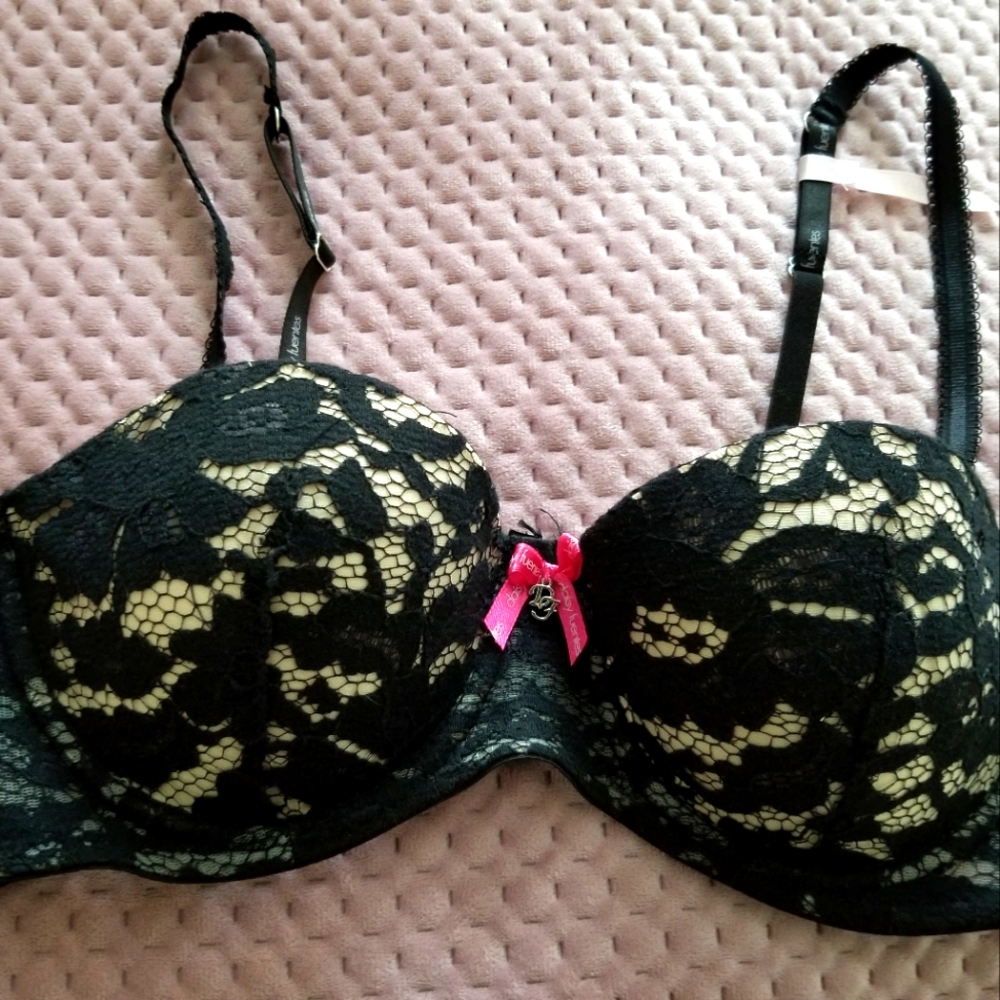 Lace-Up Balconette Bra